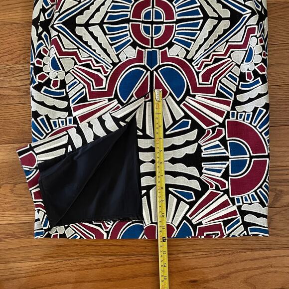 Sea New York Midi Sheath Dress Women 10 Multi-Color Laser Cut Geometric Print - Picture 11 of 12